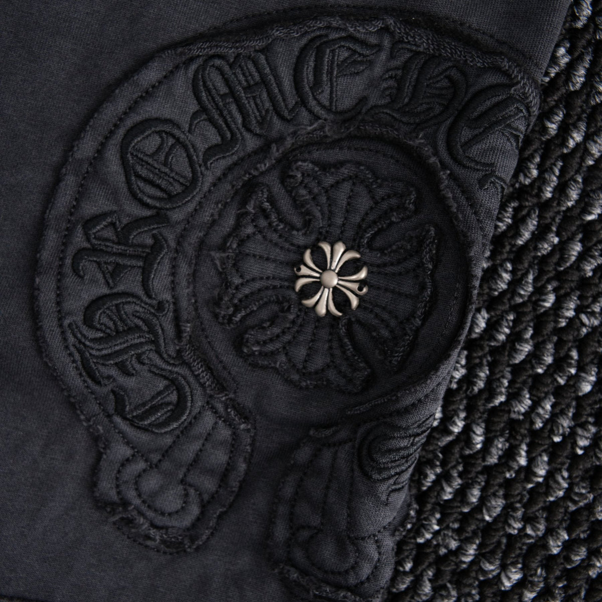 Chrome Hearts Horseshoe Floral Embroidered Shorts — detail