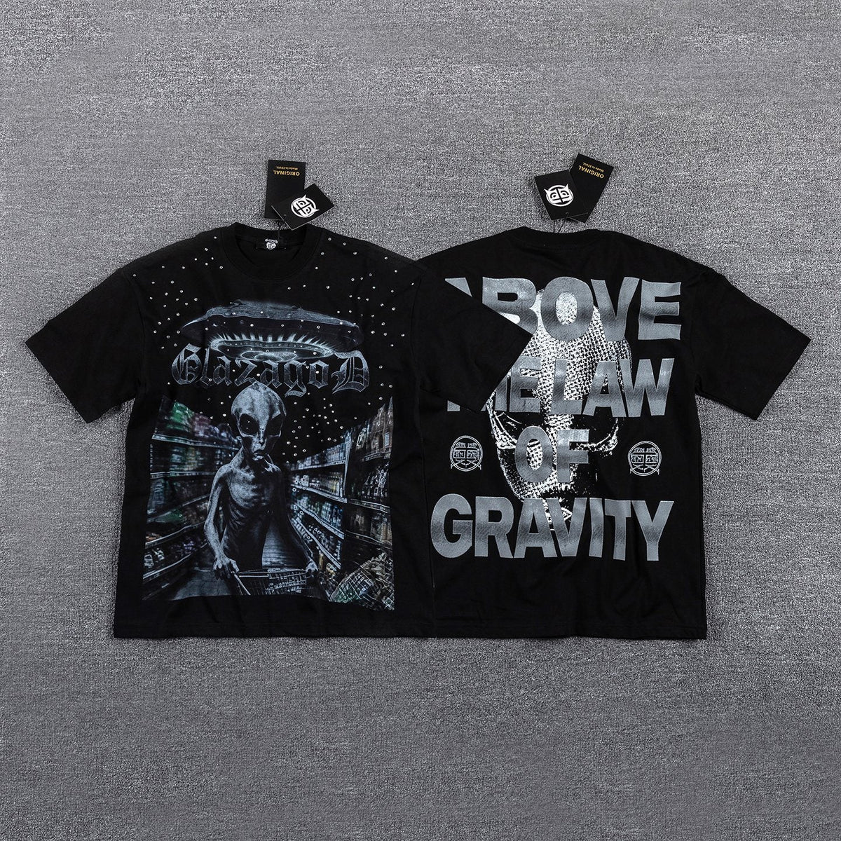 GlazingD Above the Law of Gravity Graphic T-Shirt — hero