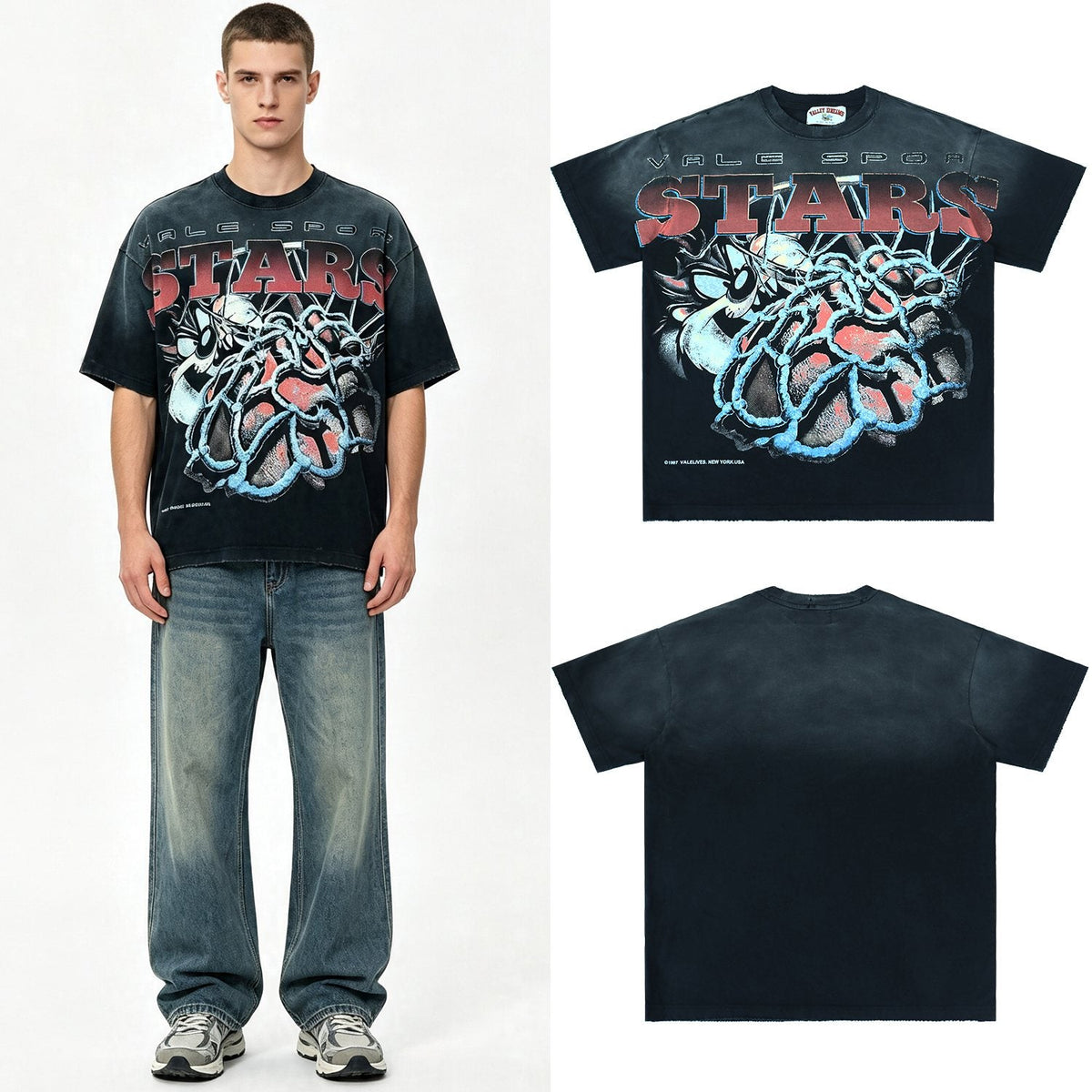 Valley Dreams Sports Stars Thorn Heart Graphic T-Shirt — context