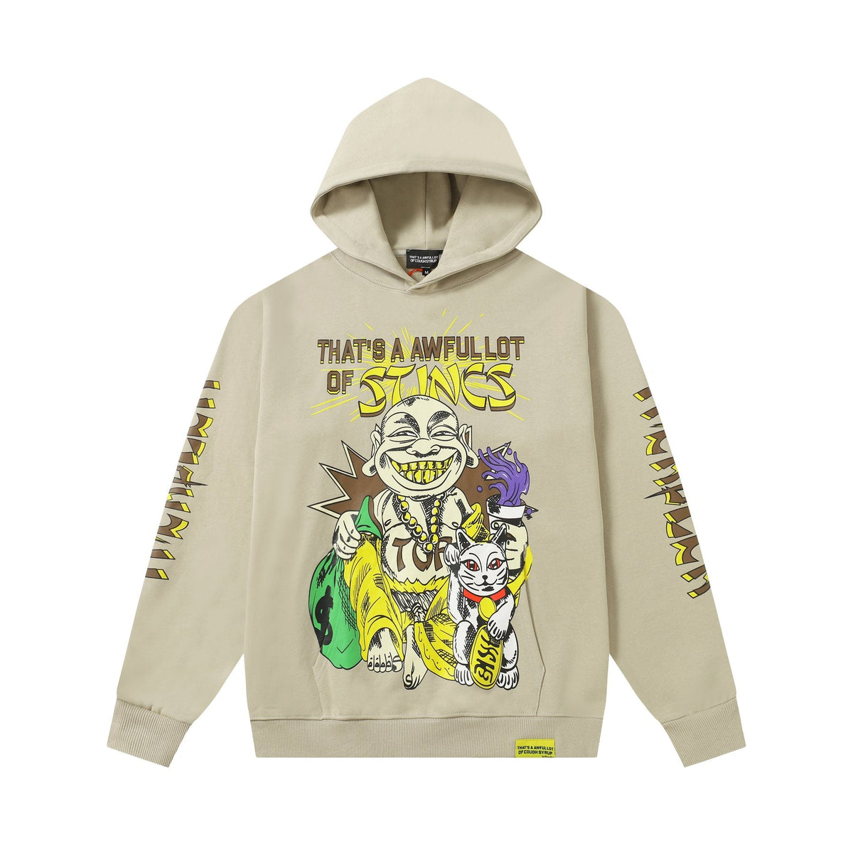 THAT'S A AWFUL LOT OF COUGH SYRUP Stings Character Graphic Hoodie — front