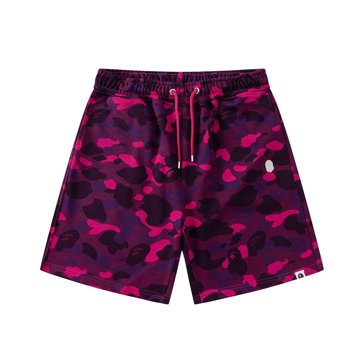 BAPE Camouflage Ape-Head Graphic Shorts — front