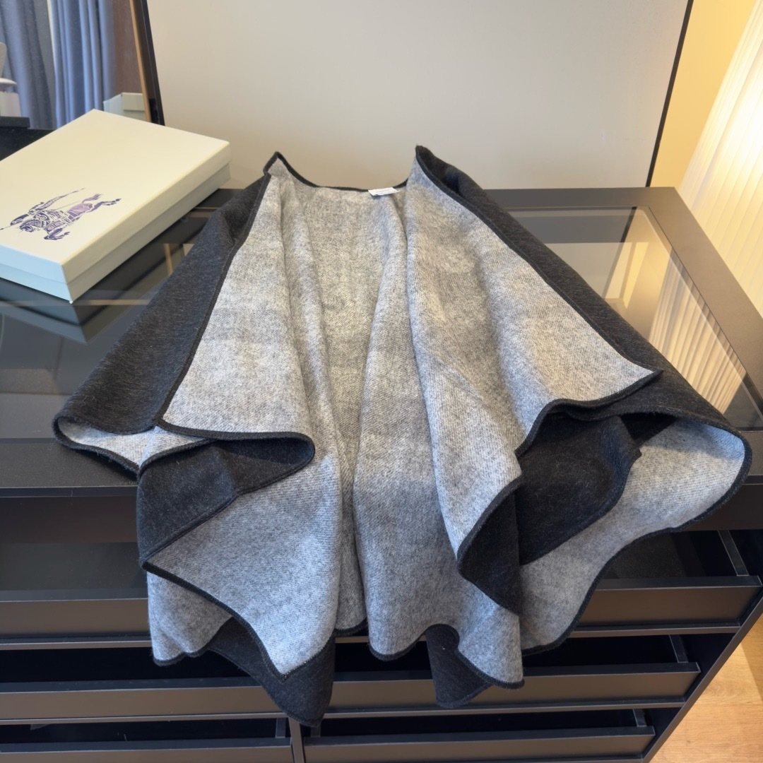 Burberry Reversible Color-Block Poncho — hero