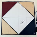 Chanel Blue Color-Block Square Scarf — front