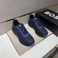BOSS Navy Blue and Black Low-Top Sneakers — hero