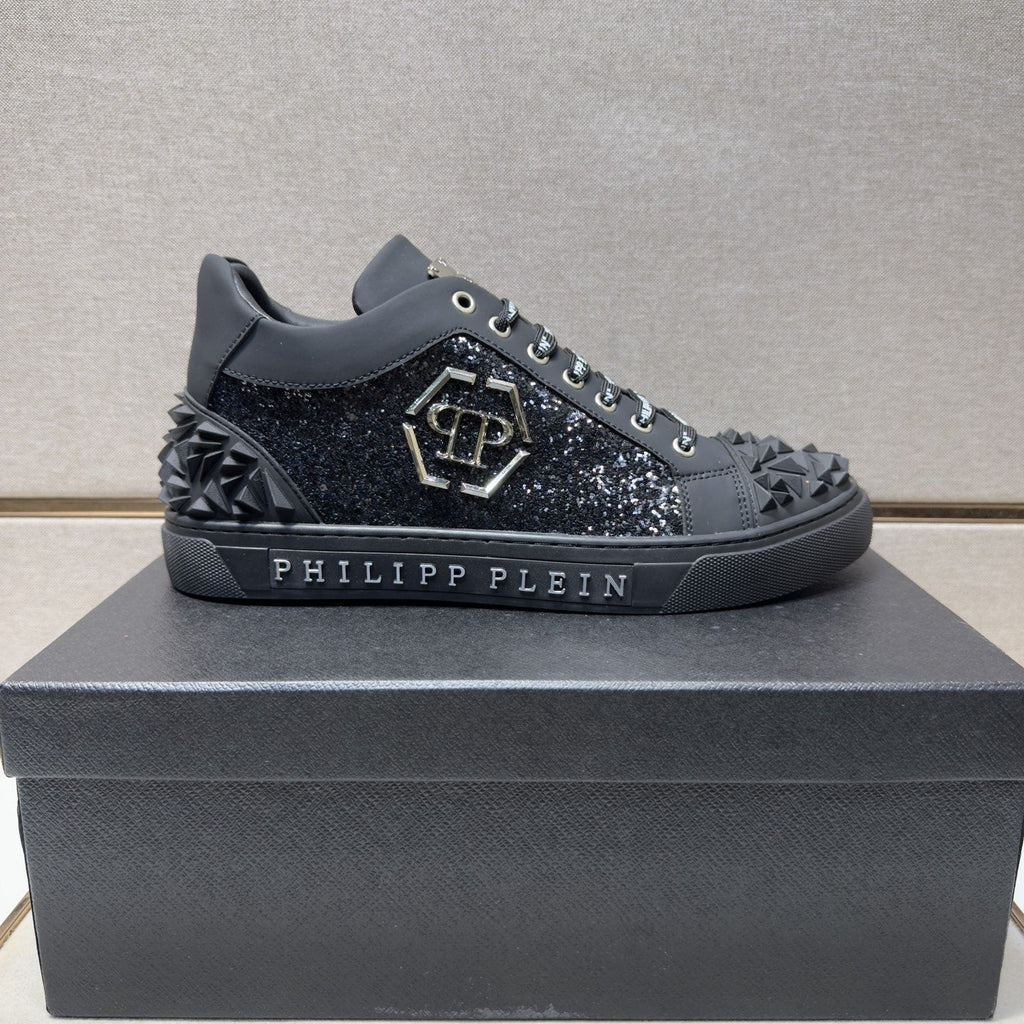 Philipp Plein Textured Logo High-Top Sneakers — hero
