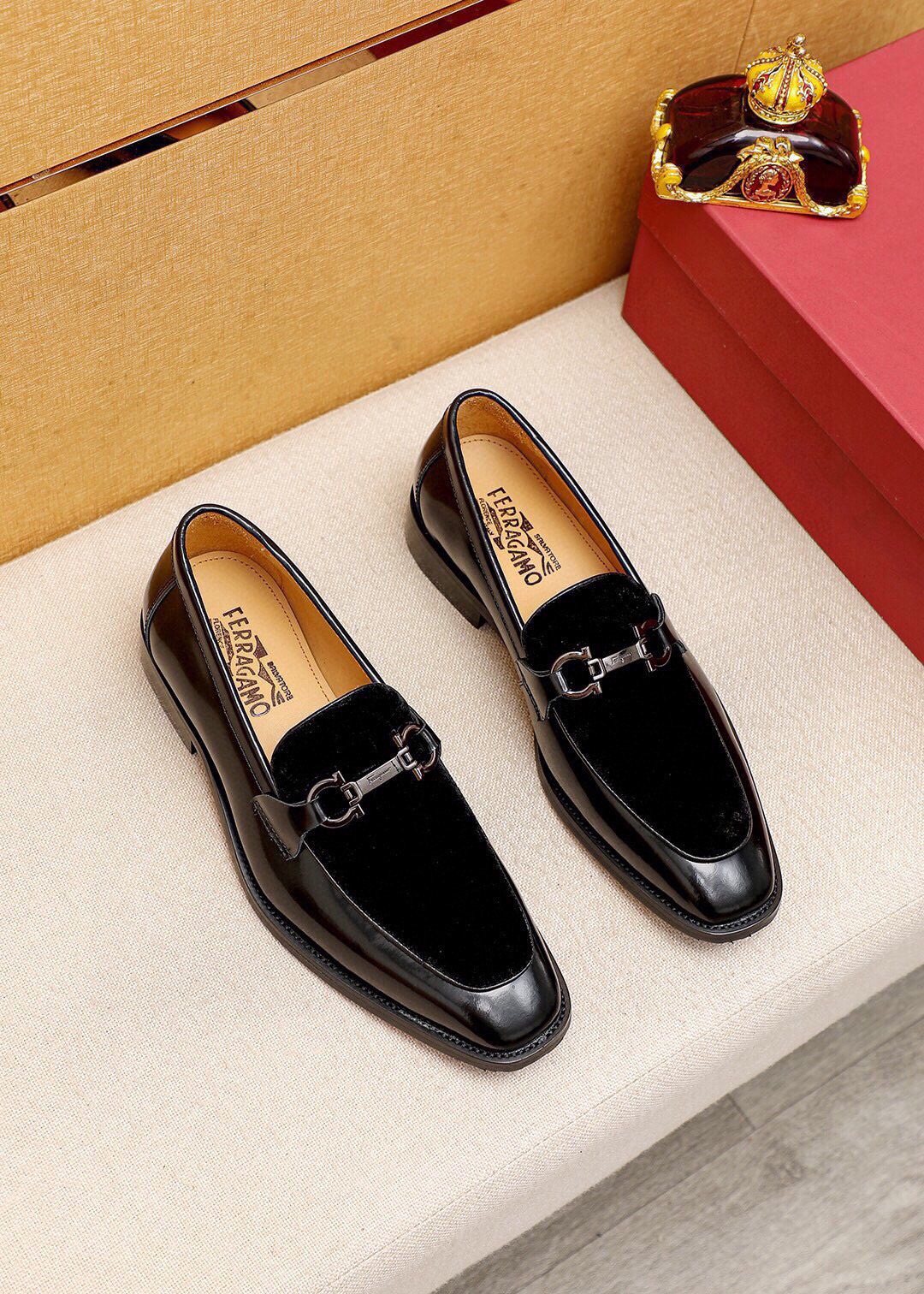Ferragamo Metal Bit Loafers — front